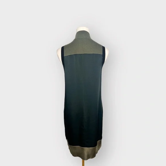 RAG & BONE Vivienne Color Block Mock Neck Dress Black & Green (Sz S) - Picture 8 of 9